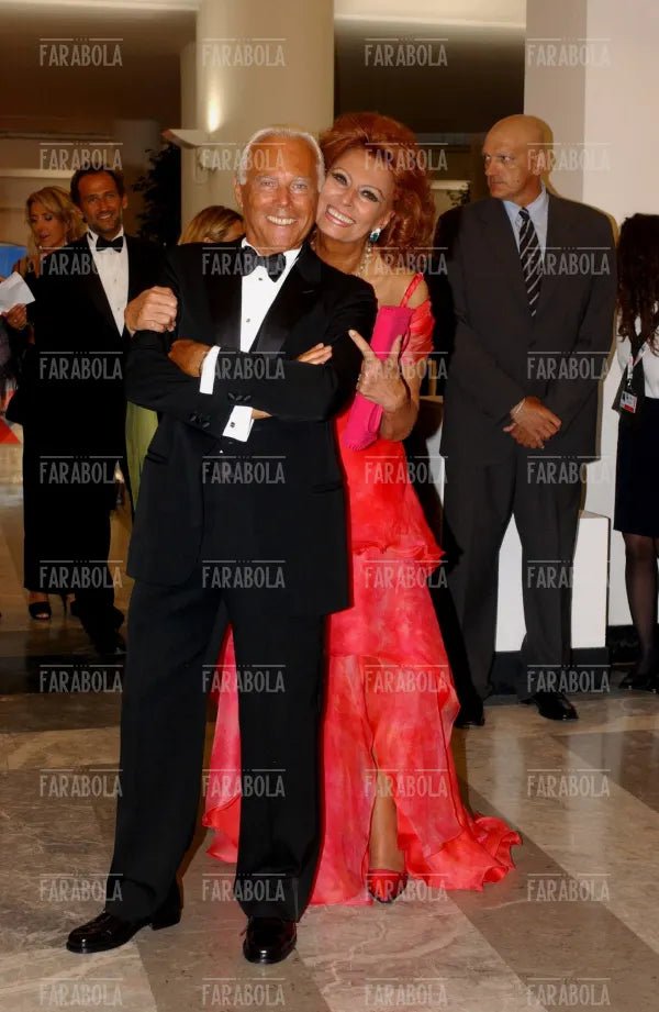 Giorgio Armani e Sophia Loren, Festival di Venezia, 2002 - Farabola Immagine digitale