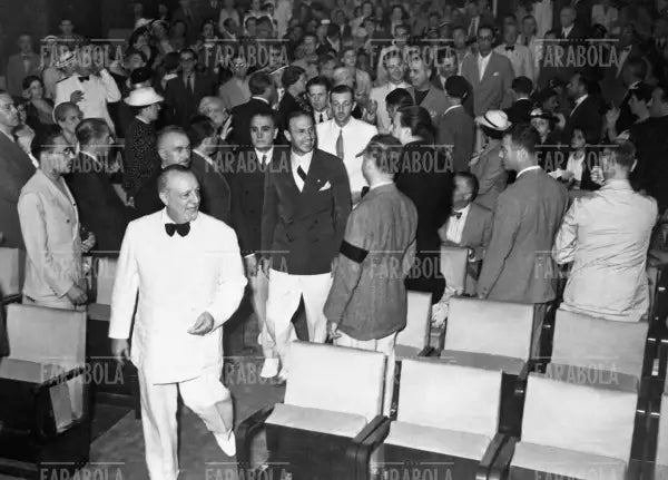 Giuseppe Volpi Conte di Misurata e Dino Alfieri, Festival di Venezia, 1937 - Farabola Immagine digitale