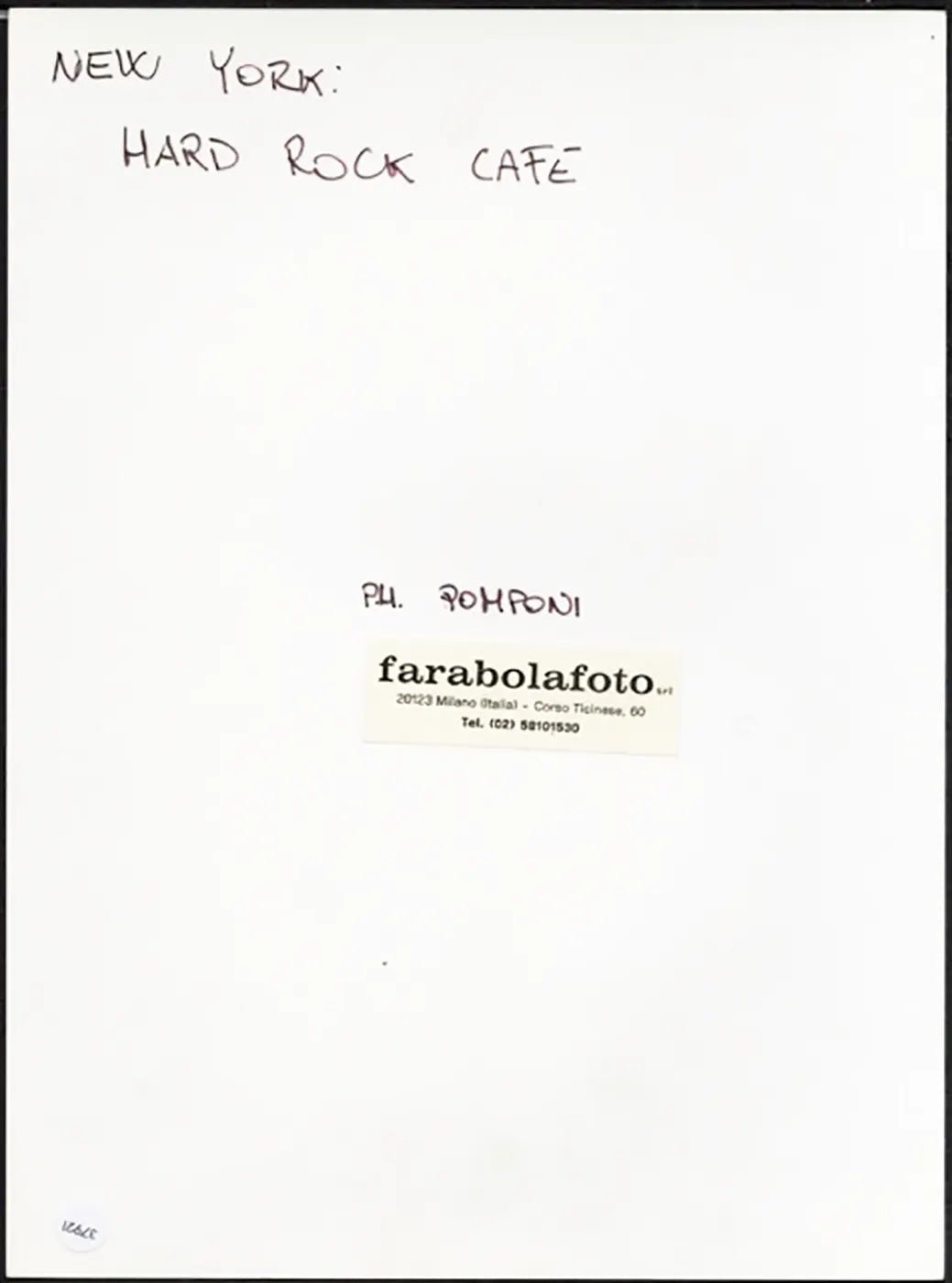 Hard Rock Cafè New York anni 90 Ft 37921 - Stampa 24x18 cm - Farabola Stampa ai sali d'argento