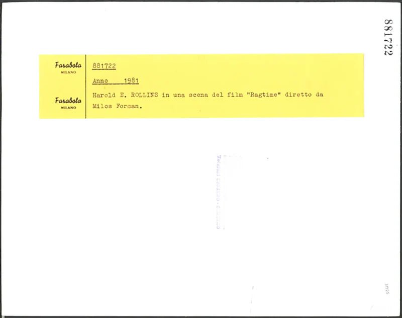 Harold E. Rollins nel film Rogtime 1981 Ft 37325 - Stampa 21x27 cm - Farabola Stampa ai sali d'argento