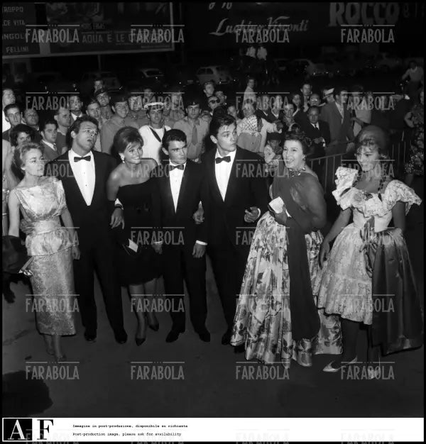 Il cast del film Rocco e i suoi fratelli, Festival di Venezia, 1960 - Farabola Immagine digitale