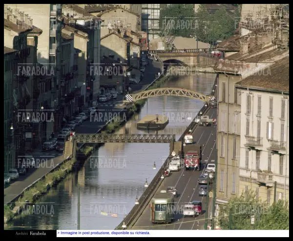 Il Naviglio Grande, Milano, anni 50 - Farabola Immagine digitale