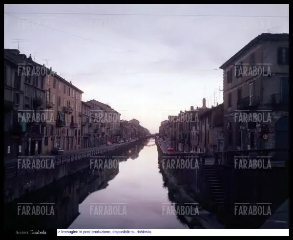 Il Naviglio Grande, Milano, anni 50 - Farabola Immagine digitale