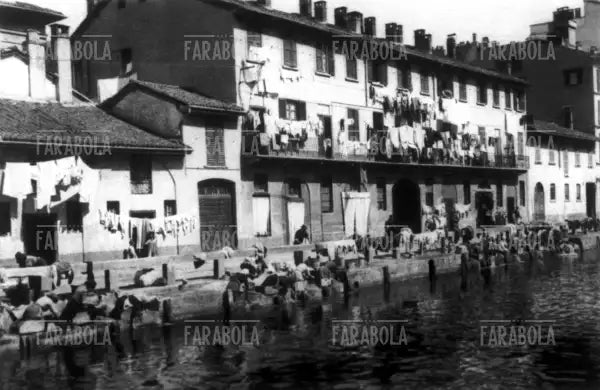 Il Naviglio Pavese, Milano, anni 40 - Farabola Immagine digitale