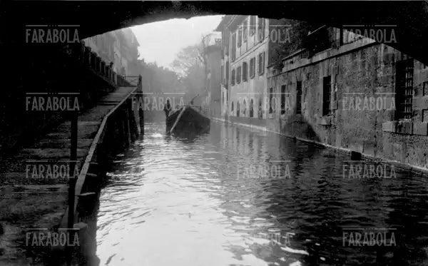 Il ponte di via San Damiano, Milano, 1920 - Farabola Immagine digitale
