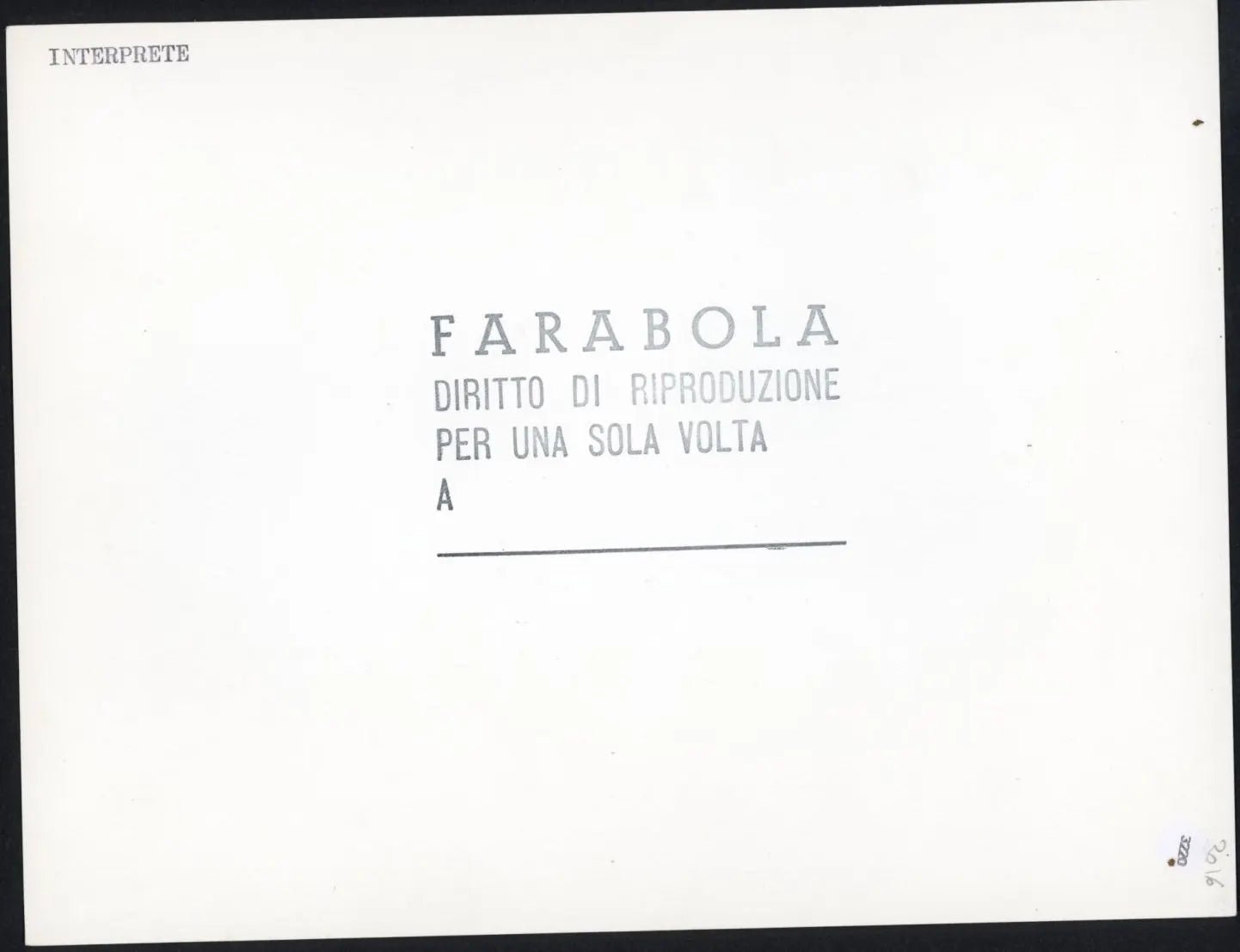 Interprete anni 60 Ft 3220 - Stampa 24x18 cm - Farabola Stampa ai sali d'argento