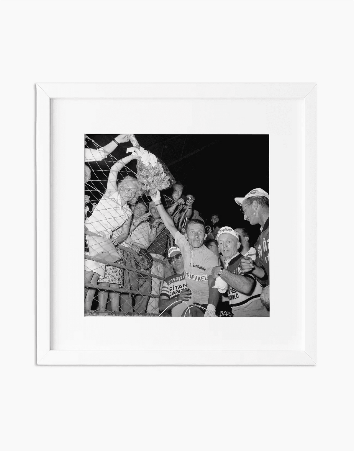 Jacques Anquetil, Giro d'Italia 1964 — stampa fine art con cornice bianca