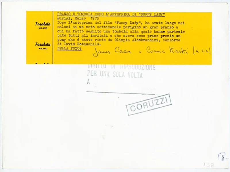 James Caan e Connie Kreski 1975 Ft 37261 - Stampa 21x27 cm - Farabola Stampa ai sali d'argento