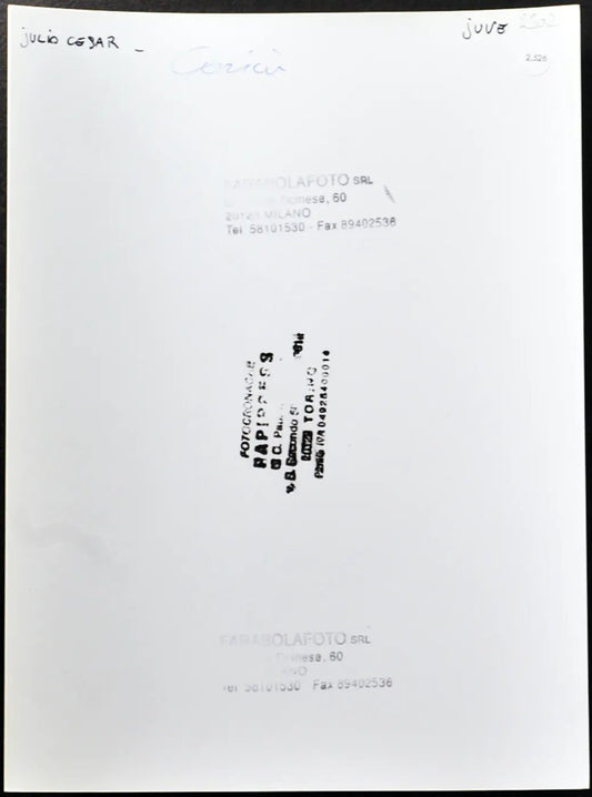 Julio Cesar e Corini Juventus 1990 Ft 2526 - Stampa 24x18 cm - Farabola Stampa ai sali d'argento