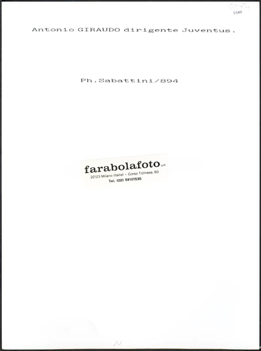 Juventus Antonio Giraudo 1994 Ft 5548 - Stampa 24x18 cm - Farabola Stampa ai sali d'argento