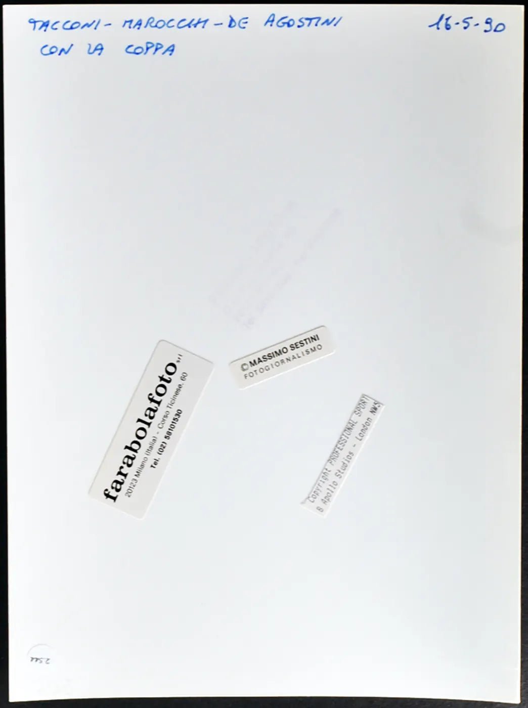 Juventus Coppa Uefa 1990 Ft 2544 - Stampa 24x18 cm - Farabola Stampa ai sali d'argento
