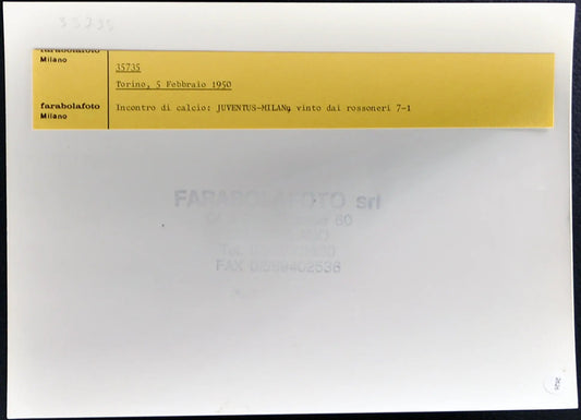 Juventus-Milan 1950 Ft 2626 - Stampa 24x18 cm - Farabola Stampa ai sali d'argento