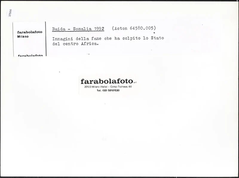 La fame in Somalia 1992 Ft 37666 - Stampa 24x18 cm - Farabola Stampa ai sali d'argento