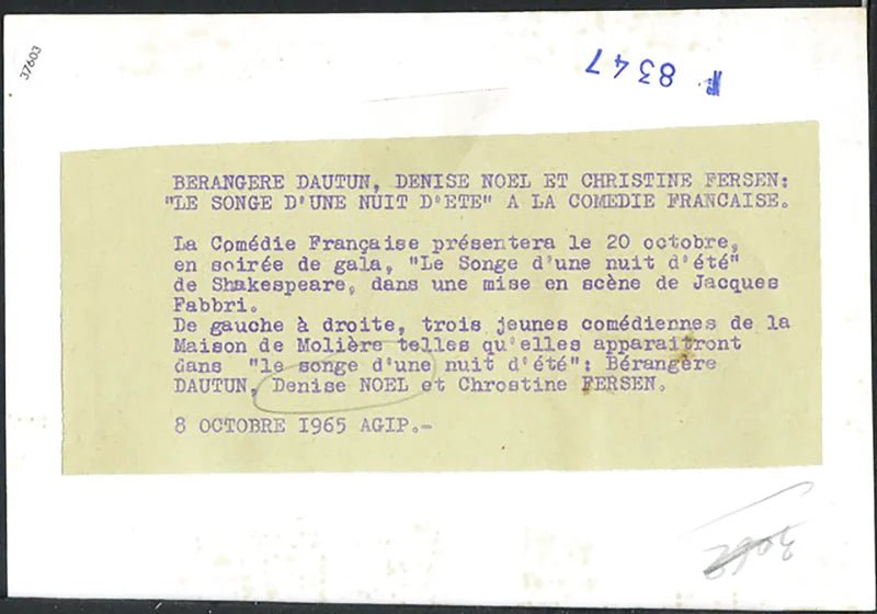 L'attrice francese Denise Noel 1965 Ft 37603 - Stampa 18x13 cm - Farabola Stampa ai sali d'argento