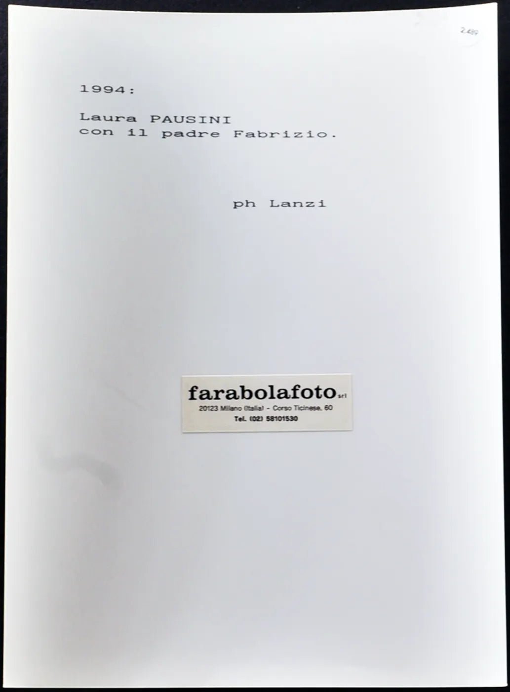 Laura Pausini e il padre a Sanremo 1994 Ft 2489 - Stampa 24x18 cm - Farabola Stampa ai sali d'argento
