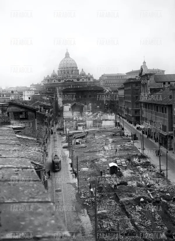 Lavori in via della Conciliazione, 1937 - Farabola Immagine digitale