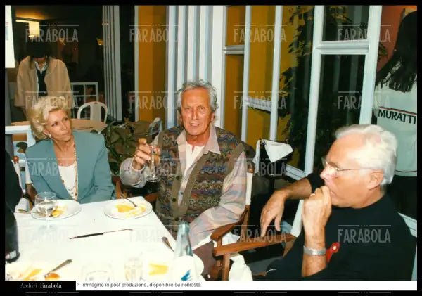 Lea Pericoli, Ottavio Missoni e Giorgio Armani, 1994 - Farabola Immagine digitale