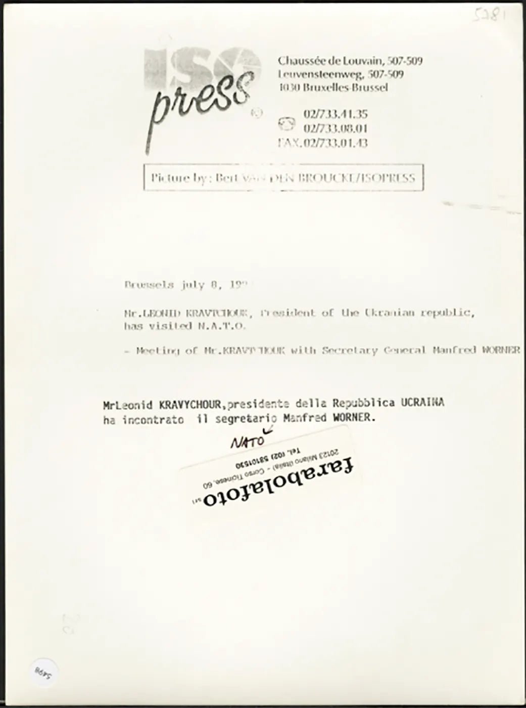 Leonid Kravčuk presidente Ucraina 1992 Ft 5498 - Stampa 24x18 cm - Farabola Stampa ai sali d'argento