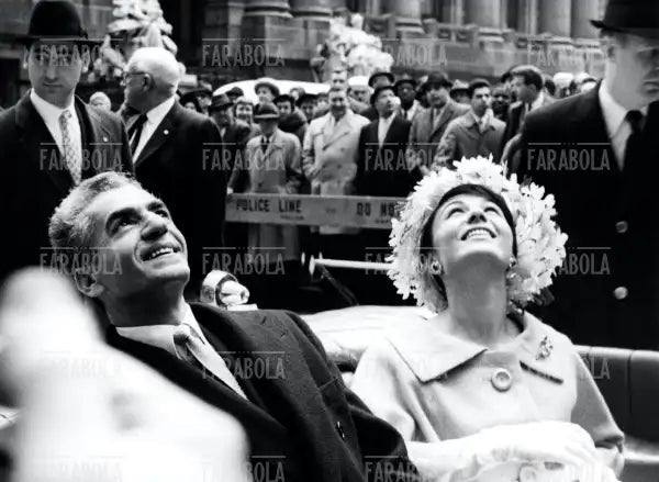 Lo scià di Persia Mohammad Reza Pahlavi e sua moglie, New York, 1962 - Farabola Immagine digitale