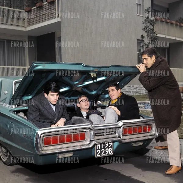 Lorenzo Pilat, Ico Cerutti, Gino Santercole e Adriano Celentano, 1966 - Farabola Immagine digitale