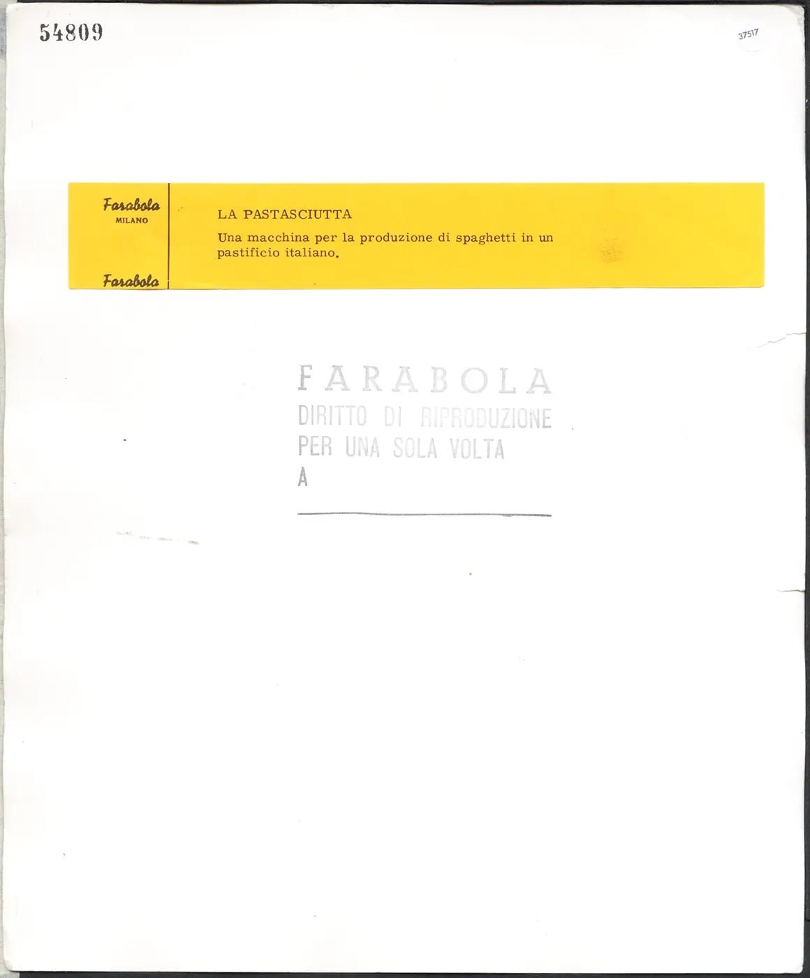 Macchina per fare spaghetti anni 50 Ft 37517 - Stampa 24x30 cm - Farabola Stampa ai sali d'argento