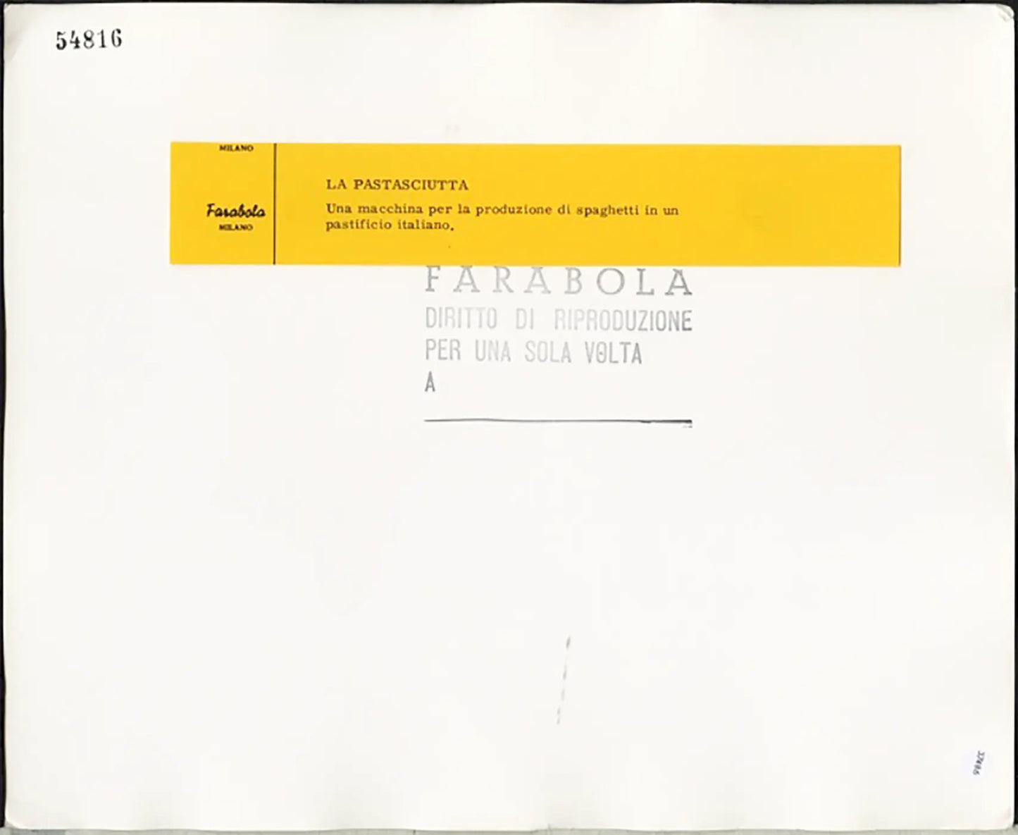 Macchina per spaghetti anni 50 Ft 37486 - Stampa 24x30 cm - Farabola Stampa ai sali d'argento
