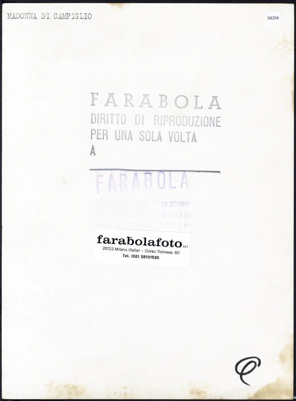 Madonna di Campiglio anni 60 Ft 36316 - Stampa 24x18 cm - Farabola Stampa ai sali d'argento