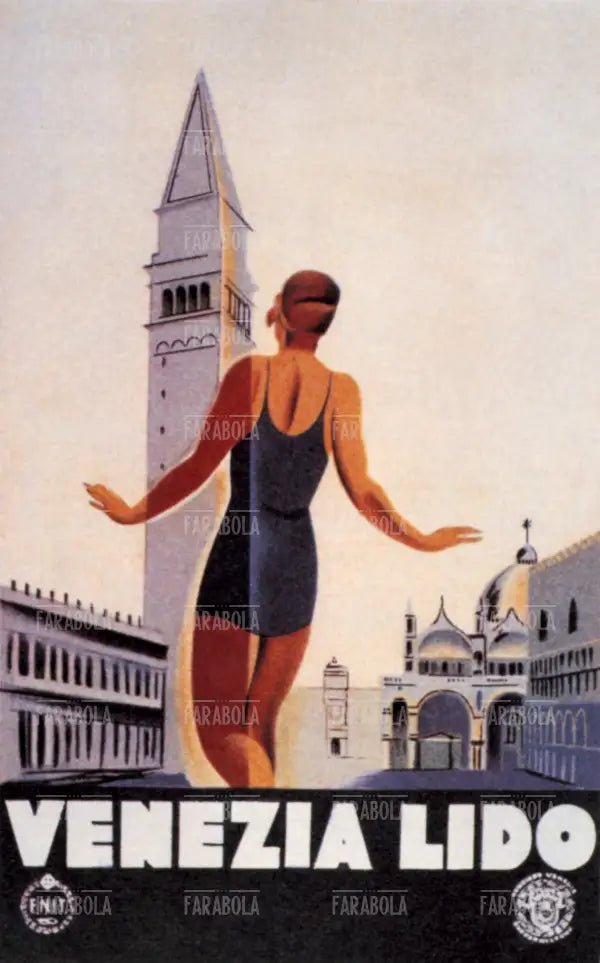 Manifesto pubblicitario de La bagnante in piazza, 1932 - Farabola Immagine digitale