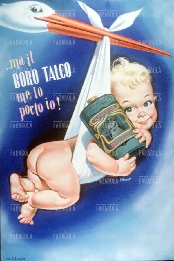 Manifesto pubblicitario del Borotalco Roberts, anni 20 - Farabola Immagine digitale