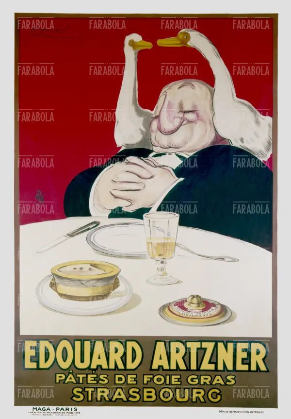 Manifesto pubblicitario del patè di fegato d'oca Edouard Artzner, 1920 - Farabola Immagine digitale