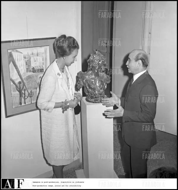 Maria Gabriella di Savoia con Lucio Fontana, 1963 - Farabola Immagine digitale
