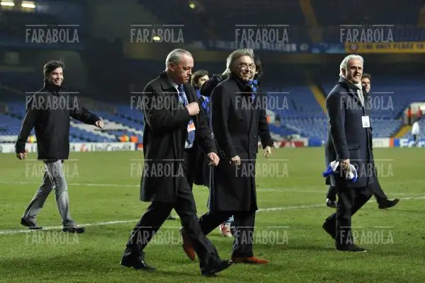 Massimo Moratti prima della partita tra Chelsea e Inter, Londra, 2010 - Farabola Immagine digitale