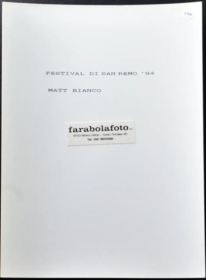 Matt Bianco Festival di Sanremo 1994 Ft 2504 - Stampa 24x18 cm - Farabola Stampa ai sali d'argento