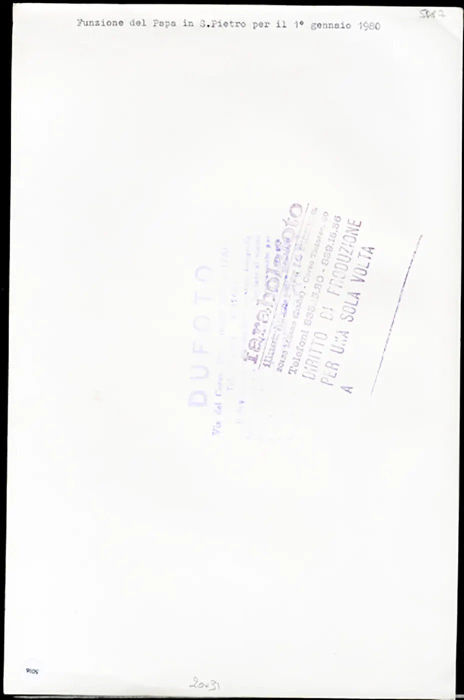 Messa del papa in San Pietro 1980 Ft 5016 - Stampa 20x30 cm - Farabola Stampa ai sali d'argento
