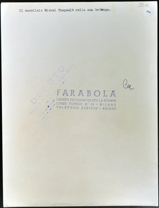 Michel Thepault Macellaio anni 60 Ft 2846 - Stampa 21x27 cm - Farabola Stampa ai sali d'argento