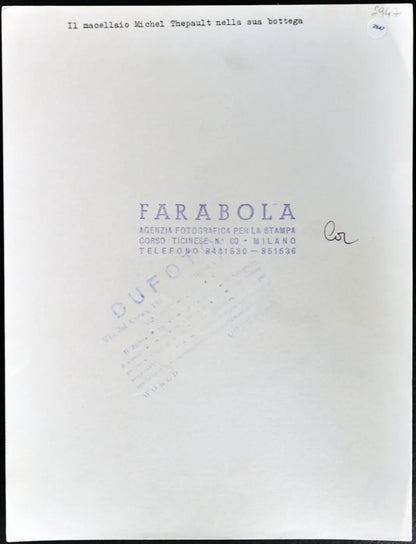 Michel Thepault Macellaio anni 60 Ft 2847 - Stampa 21x27 cm - Farabola Stampa ai sali d'argento