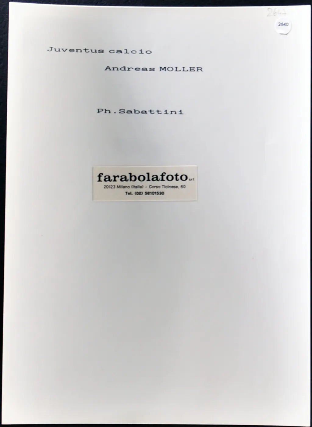 Moeller Juventus 1992-1993 Ft 2640 - Stampa 24x18 cm - Farabola Stampa ai sali d'argento