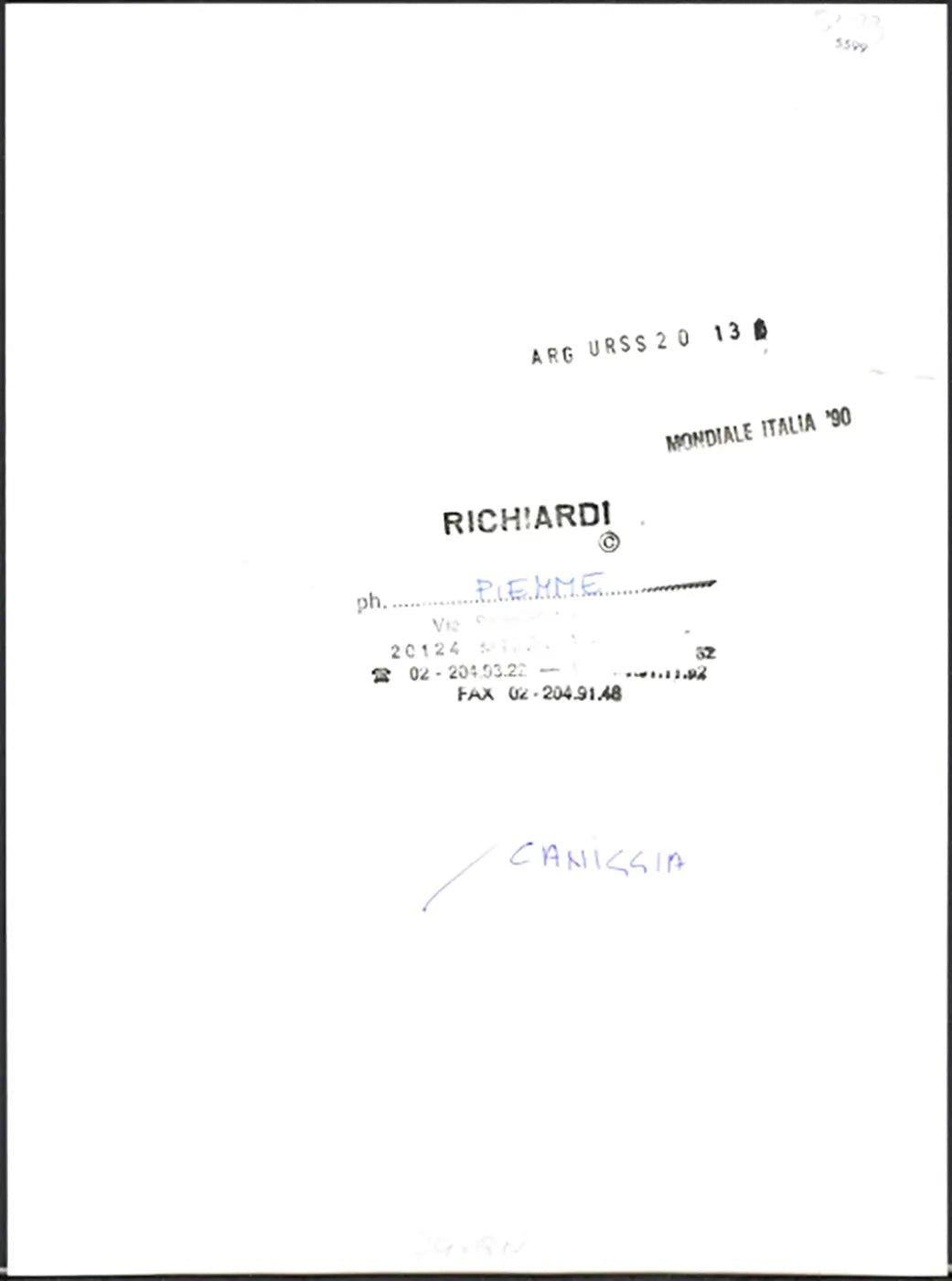 Mondiali Italia 90 Caniggia Ft 5599 - Stampa 24x18 cm - Farabola Stampa ai sali d'argento