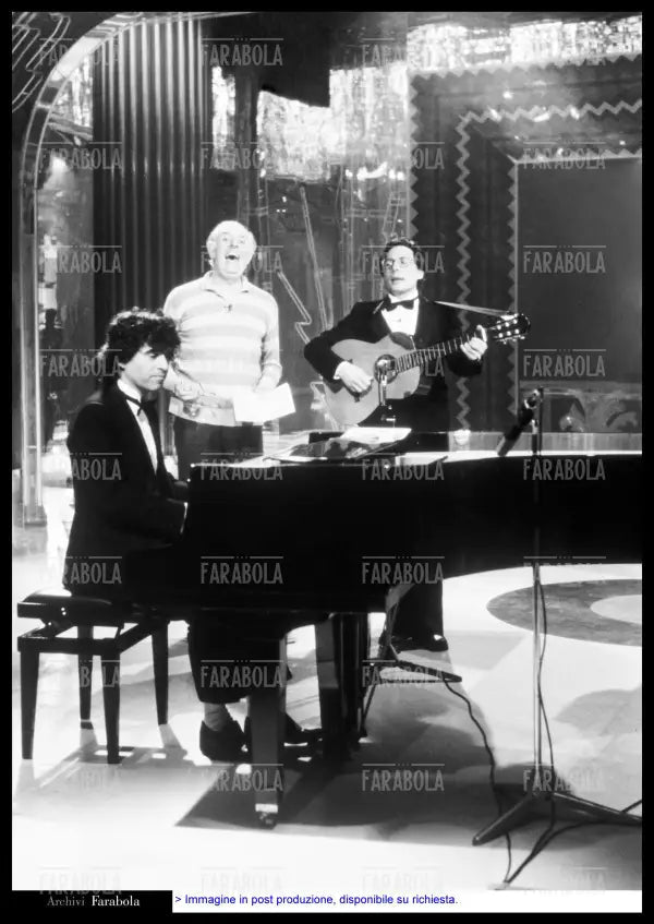 Nando de Luca, Dario Fo ed Enzo Jannacci, Gran Simpatico, 1983 - Farabola Immagine digitale