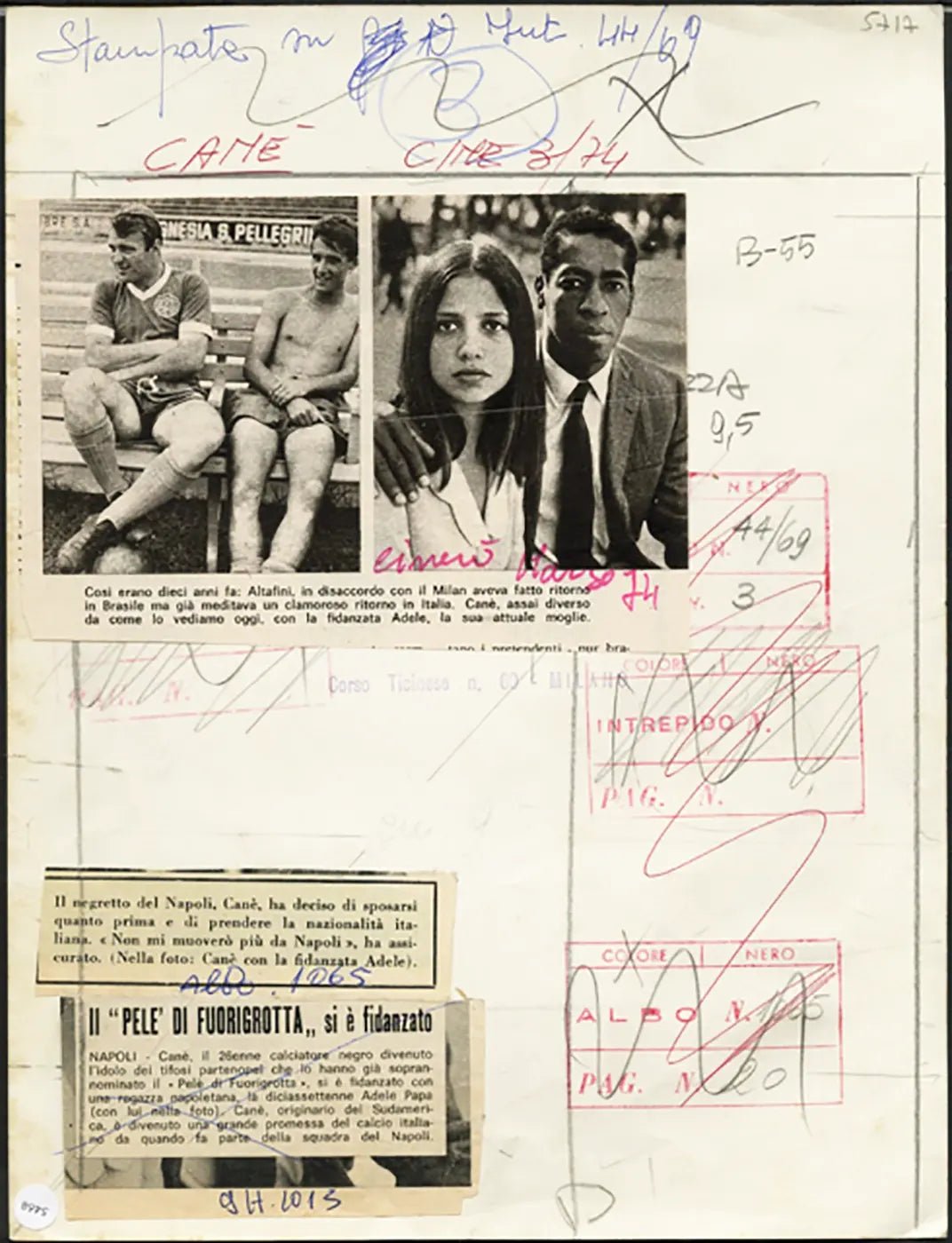 Napoli Canè e la fidanzata Adele 1966 Ft 5468 - Stampa 21x27 cm - Farabola Stampa ai sali d'argento
