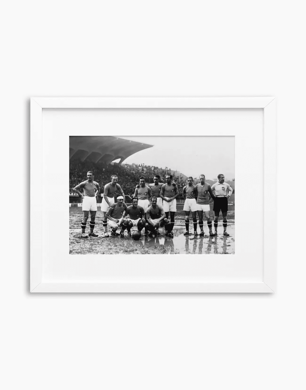 Nazionale italiana, 1933 — stampa fine art con cornice bianca