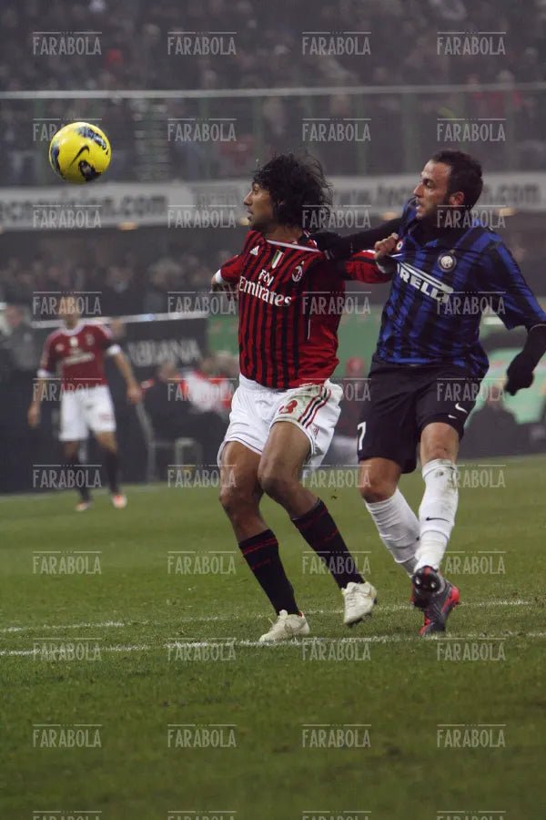 Nesta e Pazzini, Milan vs Inter, 2012 - Farabola Immagine digitale