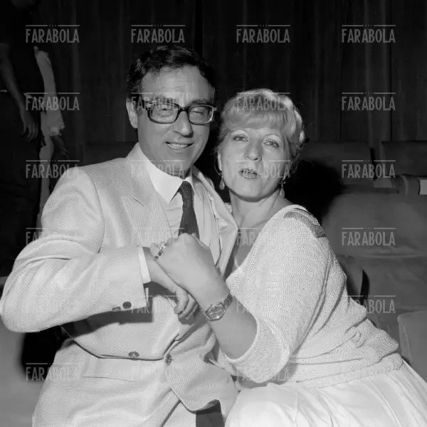 Oreste Lionello e la moglie Lilli Cefaro, Festival di Venezia, 1984