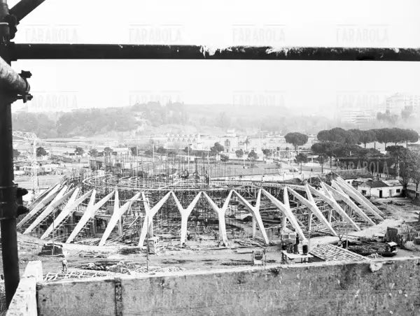 Palazzetto dello Sport in costruzione, Roma, 1956 - Farabola Immagine digitale