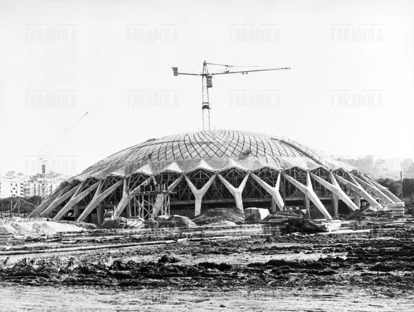 Palazzetto dello Sport in costruzione, Roma, 1957 - Farabola Immagine digitale