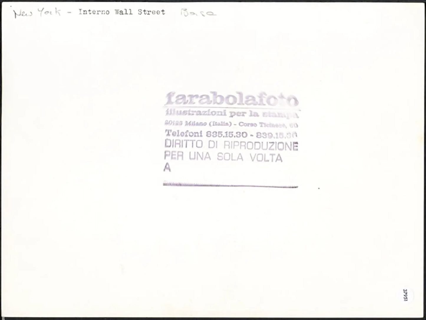 Palazzo della Borsa a New York anni 90 Ft 37951 - Stampa 24x18 cm - Farabola Stampa ai sali d'argento