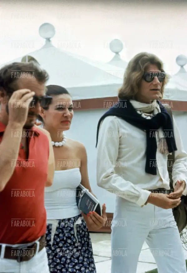 Paloma Picasso e Yves Saint Laurent, Festival di Venezia, 1971 - Farabola Immagine digitale