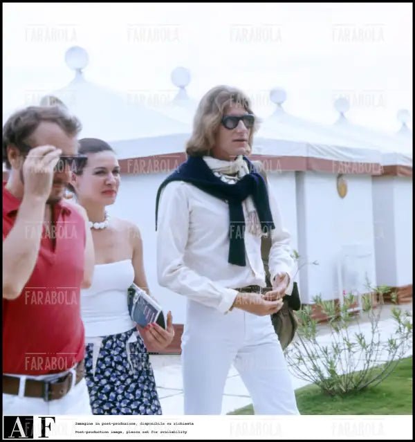 Paloma Picasso e Yves Saint Laurent, Festival di Venezia, 1971 - Farabola Immagine digitale