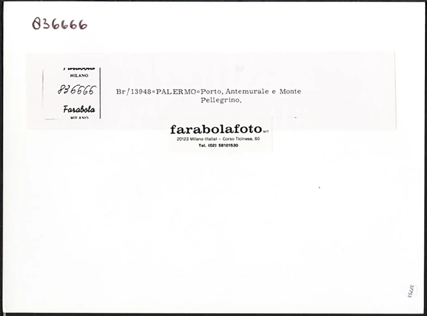 Panorama dal porto Palermo anni 20 Ft 37755 - Stampa 24x18 cm - Farabola Stampa ai sali d'argento (anni 90)