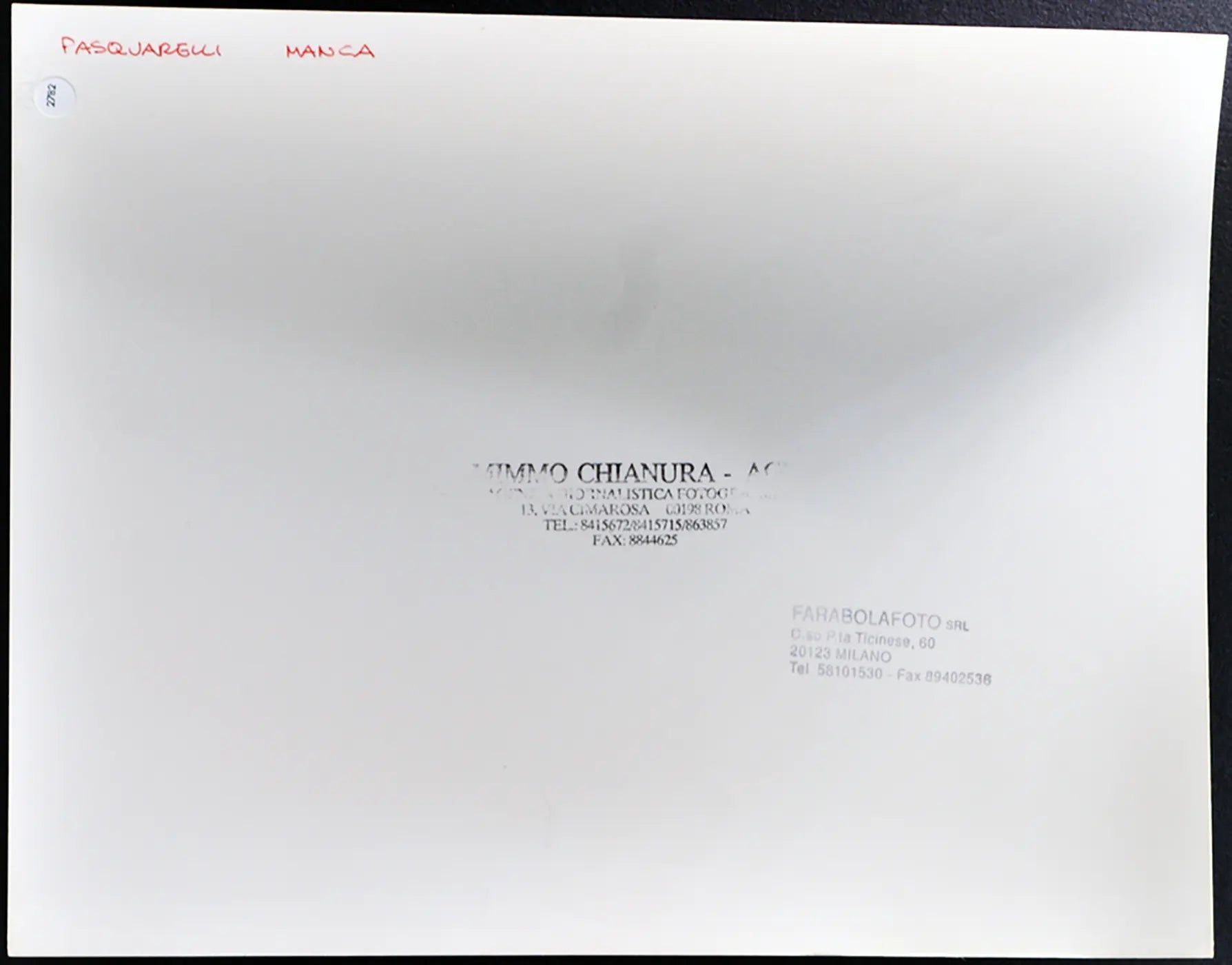 Pasquarelli e Manca anni 90 Ft 2782 - Stampa 24x30 cm - Farabola Stampa ai sali d'argento